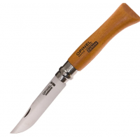 Нож OPINEL №8, углеродистая сталь, рукоять из дерева бука, с чехлом, в деревянной коробке Нож OPINEL №8, углеродистая сталь, рукоять из дерева бука, с чехлом, в деревянной коробке