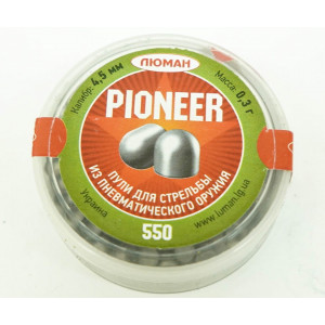 Пули Люман Pioneer 4,5 мм, 0,3 грамм, 550 штук Пули Люман Pioneer 4,5 мм, 0,3 грамм, 550 штук