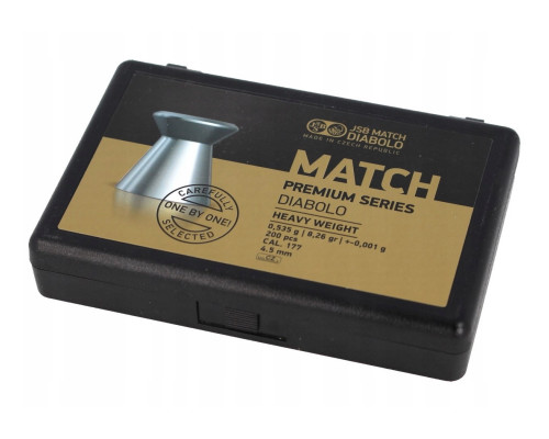Пули JSB Match Premium Heavy 4,5 мм, 0,535 грамм, 200 штук